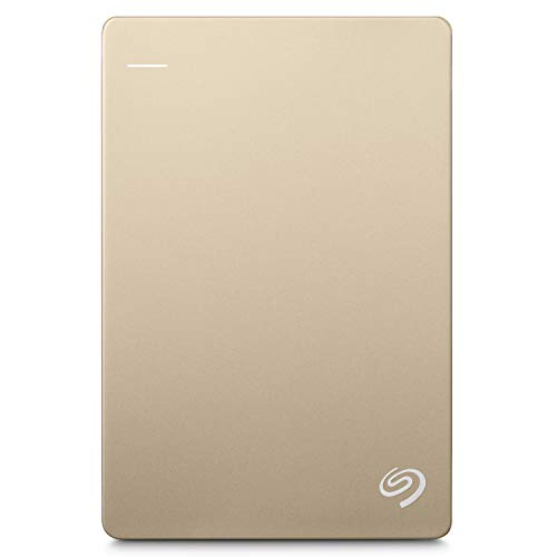 Product Cover Seagate 1TB Backup Plus Slim (Gold) USB 3.0 External Hard Drive for PC/Mac with 2 Months Free Adobe Photography Plan