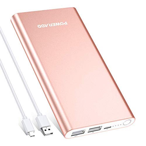 Product Cover [Upgraded] Poweradd 2ND Gen Pilot 2GS 10000mAh Portable Charger External Battery Pack with Smart Charge for iPhone, Ipad, Samsung Galaxy, Smartphones and Tablets - Rose Gold