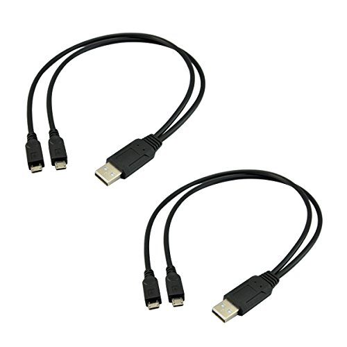 Product Cover UCEC Dual Micro USB Splitter Charge Cable Power up to Two Micro USB Devices at Once from a Single USB Port (2pack)