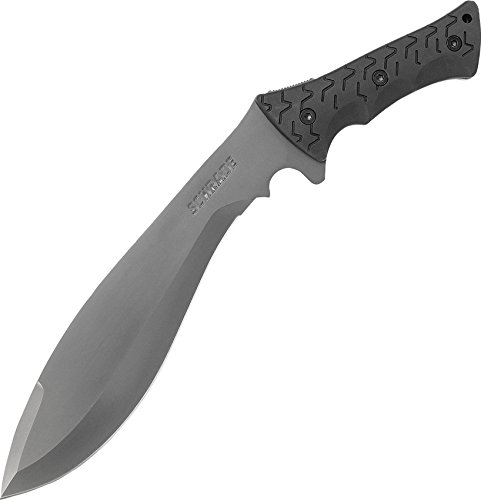 Product Cover Schrade SCHF48 Jethro 18in S.S. Full Tang Fixed Blade Knife with 11.9in Drop Point Recurve Blade and TPE Handle for Outdoor Survival, Camping and EDC