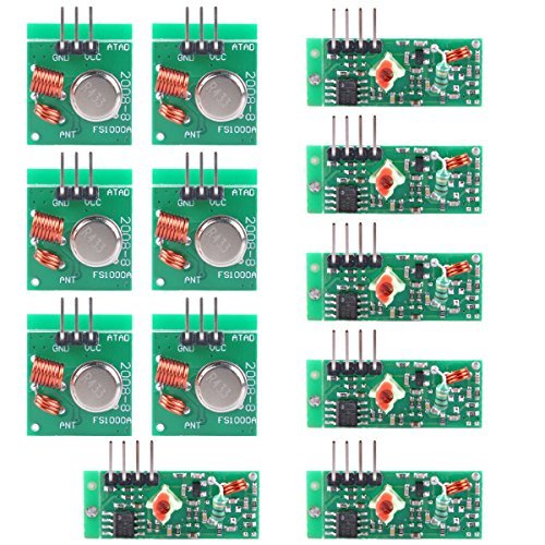 Product Cover UCEC XY-MK-5V / XY-FST 433Mhz Rf Transmitter and Receiver Module Link Kit for Arduino/Arm/McU/Raspberry pi/Wireless DIY(6-pack)