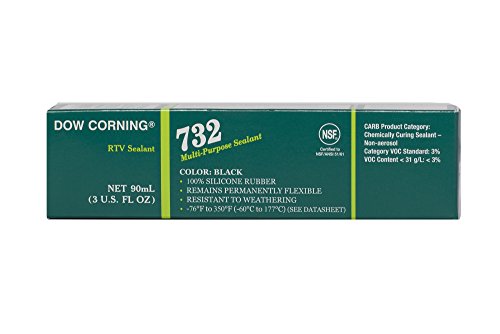 Product Cover Dow Corning 2112531 732 Black Multi-Purpose Sealant, -60 to 177 Degree C, 90 mL
