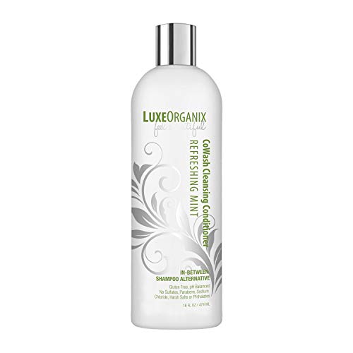 Product Cover Cleansing Conditioner Cowash: Sulfate-Free and Keratin Safe, Won't Strip Hair or Cause Dryness. Soothing and Refreshing Mint, Safe for Natural, Curly, Colored, Dry or Damaged Hair. - LuxeOrganix (USA)