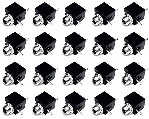 Product Cover CESS 3.5mm Mono TS Plug Jack Socket Adapter Cables Connectors (LW) (20 Pack)