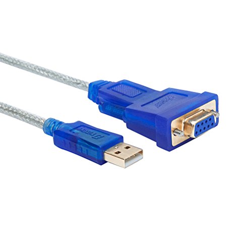 Product Cover DTECH 6 Feet USB to RS232 DB9 Female Serial Adapter Cable Supports USB 2.0 Windows 10 8 7 Mac Linux