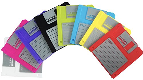 Product Cover PHT Silicone Blanked Label Retro 3.5 Inches Floppy Disk All-weather Coasters, 4.7 X 3.6