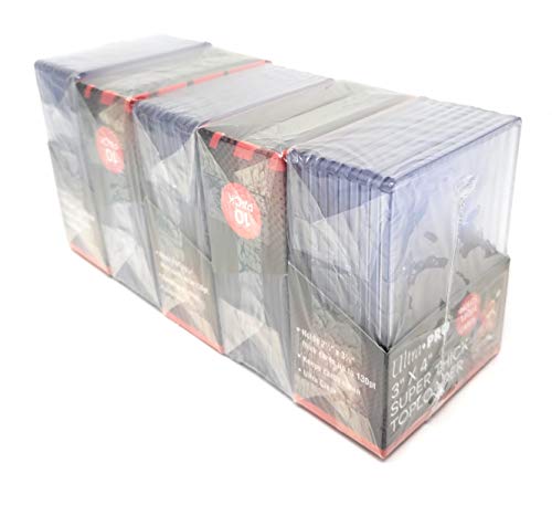 Product Cover Ultra Pro 5 130pt Top Loader Packs - 10 Toploaders Per Pack (50 Total) - Thick Baseball, Basketball, Hockey, Football Cards (Ie Memorabilia)