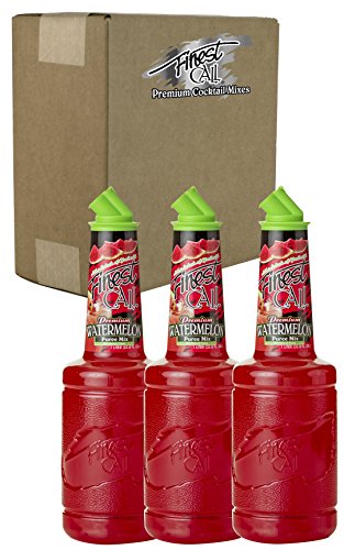 Product Cover Finest Call Premium Watermelon Fruit Puree Drink Mix, 1 Liter Bottle (33.8 Fl Oz), Pack of 3