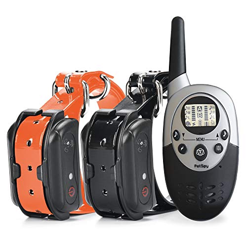Product Cover PetSpy 1100 Yard Waterproof Rechargeable Remote Training Dog Collar with Beep, Vibration and Electric Shock for 2 Dogs