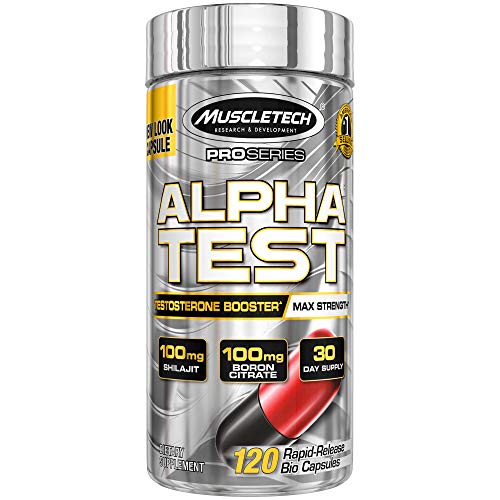 Product Cover MuscleTech AlphaTest ATP & Testosterone Booster for Men, Boost Free Testosterone and Enhance ATP Levels, 120 Count