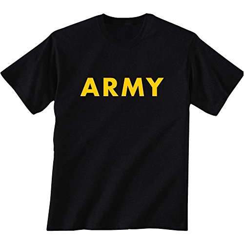 Product Cover Lucky Ride Military Gear Black Army Short Sleeve T-Shirt with Gold Print