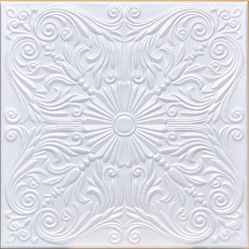Product Cover White Styrofoam Decorative Ceiling Tile Astana (Package of 8 Tiles) - Other Sellers Call This Spanish Silver and R139