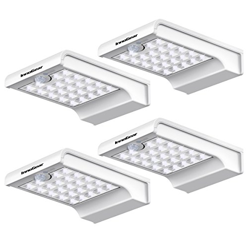 Product Cover InnoGear 24 LED Solar Lights Dim to Bright Motion Sensor Outdoor Wall Light Security Light Night for Gutter Patio Garden Path, Pack of 4