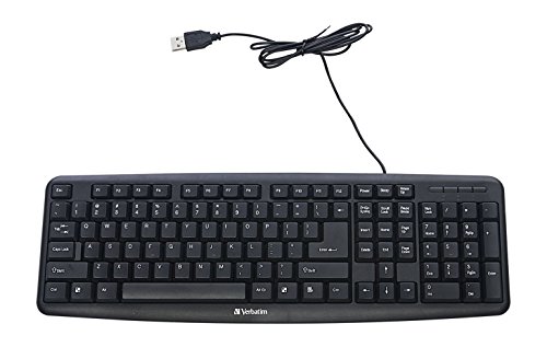 Product Cover Verbatim Slimline Keyboard - Wired with USB Accessibility - Mac & PC Compatible - Black - 99201