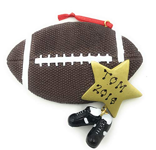 Product Cover Personalized Sports Football Ball Christmas Ornament 2019