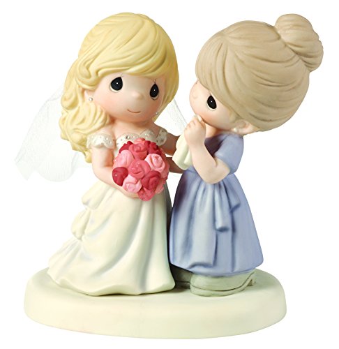 Product Cover Precious Moments,  My Daughter, My Pride, A Beautiful Bride Bisque Porcelain Figurine, Mother and Daughter, 153009