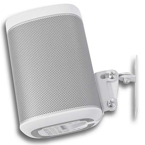 Product Cover SONOS PLAY 1 Wall Mount, (NOT Compatible with SONOS ONE) Adjustable Swivel & Tilt Mechanism, Single Bracket For Play:1 Speaker with Mounting Accessories, White, Designed In the UK by Soundbass