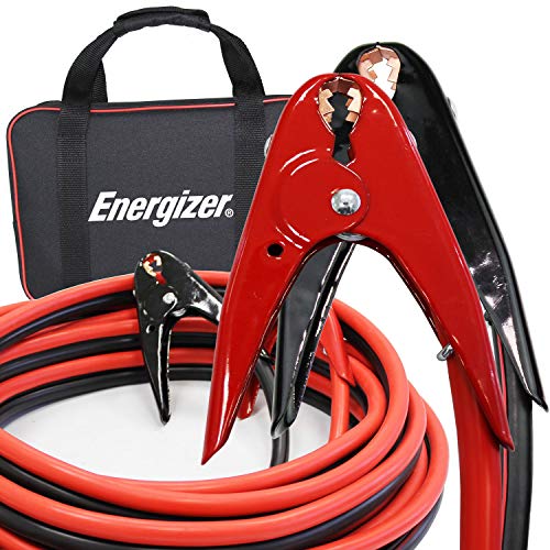 Product Cover Energizer 1-Gauge 800A Heavy Duty Jumper Battery Cables 25 Ft Booster Jump Start - 25' Allows You to Boost Battery from Behind a Vehicle!