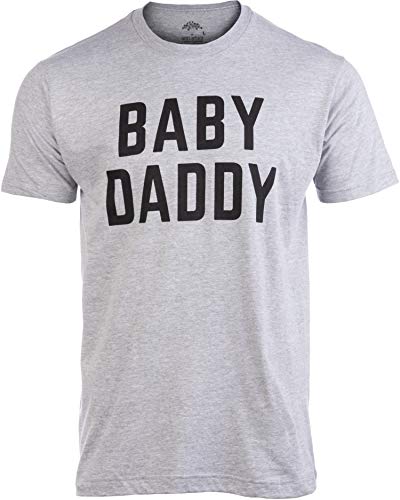 Product Cover Baby Daddy | Funny New Father,  Father's Day Dad Gift Humor Unisex T-shirt-Adult, Large, Grey