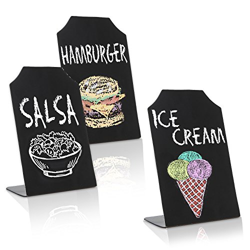 Product Cover MyGift Set of 3 Tabletop Chalkboard Memo Message Signs/Event Place Cards