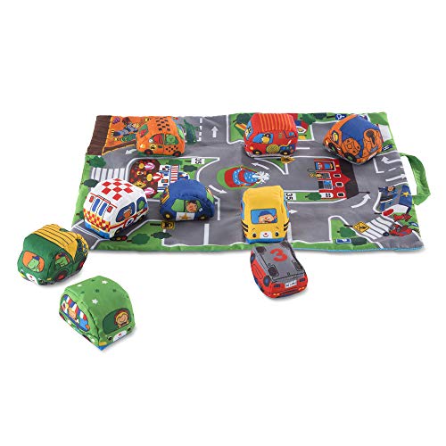 Product Cover Melissa & Doug Take-Along Town Play Mat (9 Soft Vehicles, 19.25 x 14.25 Inches, Great Gift for Girls and Boys - Best for Babies and Toddlers, 6 Month Olds, 1 and 2 Year Olds)