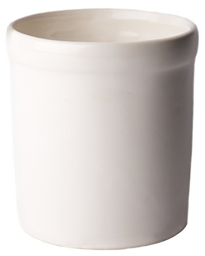 Product Cover American Mug Pottery Ceramic Utensil Crock Utensil Holder, Made in USA, White