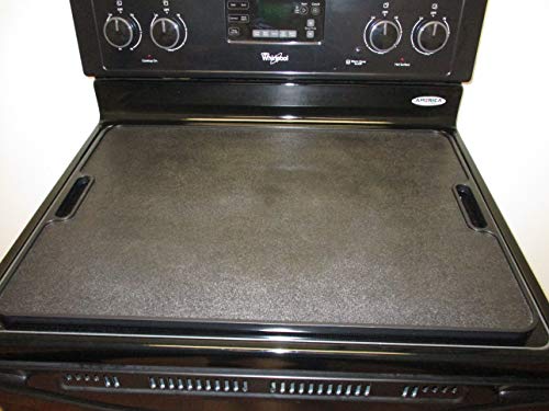Product Cover More Counter Space Stove Top Stove Burner Covers | Countertop 19x27 Large Cutting Board Kitchen Accessories for More Kitchen Space | Sturdy & Easy to Clean Serving Tray with Handles (Black Legless)
