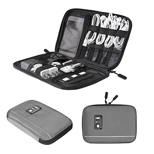 Product Cover BAGSMART Electronic Organizer Travel Universal Cable Organizer Electronics Accessories Cases for Cable, Charger, Phone, USB, SD Card, Grey