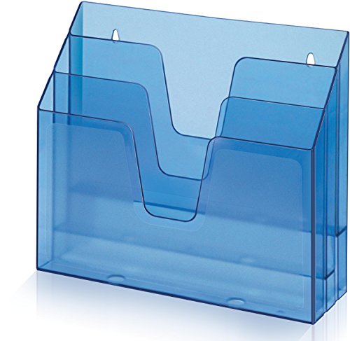 Product Cover Acrimet Horizontal Triple File Folder Organizer (Clear Blue Color)