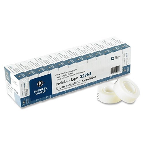 Product Cover Invisible Tape, 1 Core, 3/4x1000, 12/PK, Clear (BSN32953) - Pack of 2 (Total 24 Rolls)