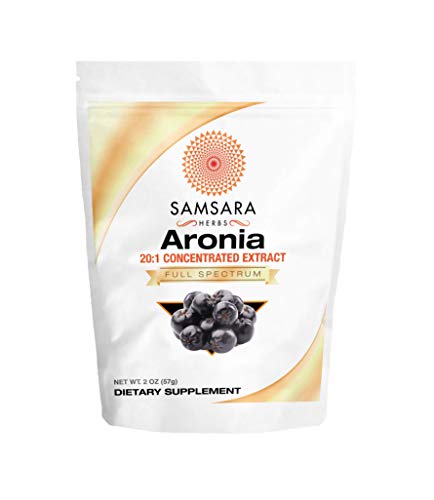 Product Cover Samsara Herbs Aronia Berry Extract Powder 20:1 Concentration - (2oz / 57g) Immunity, Circulation, Antioxidants, Anti-Inflammatory Supplements