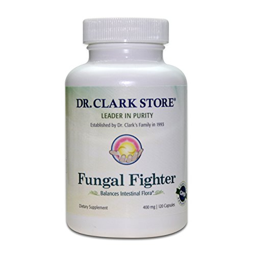 Product Cover Dr. Clark Fungal Fighter Supplement - Intestinal Cleanse - Anti-fungal Formula Encourages Stomach & Promotes Digestive Health - 400mg 120 Capsules