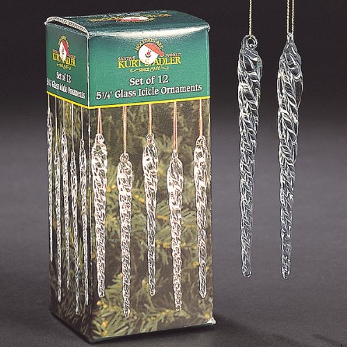 Product Cover Kurt Adler 5-1/4-Inch Glass Icicle Ornament 36-Piece Box Set