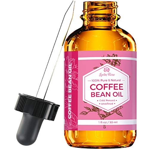 Product Cover Coffee Bean Oil by Leven Rose, 100% Natural Pure Cold Pressed Unrefined Coffee Bean Oil 1 oz