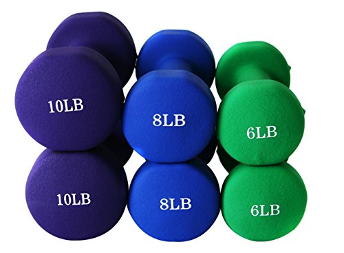 Product Cover Unipack Neoprene Dumbbells (6+8+10lbs 3pairs)