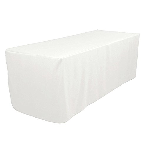 Product Cover URBY 5' ft Fitted Polyester Table Cover Wedding Banquet Event Tablecloth White