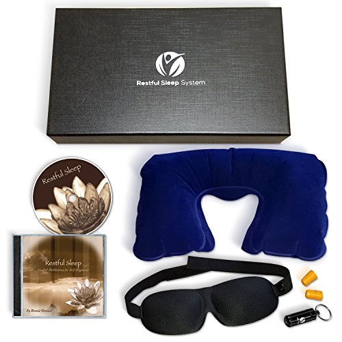 Product Cover Premium Restful Sleep System - Sleep Mask, Guided Meditation CD, Neck Pillow, Earplugs, Gift Box,