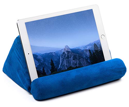 Product Cover iPad Tablet Pillow Holder for Lap - Pillow for Tablet or iPad - Universal Phone and Tablet Holder for Bed Can Be Used also on Floor, Desk, Chair, Couch - Blue Color