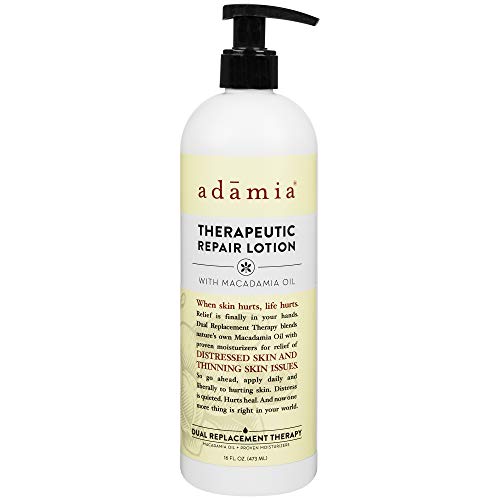 Product Cover Adamia Therapeutic Repair Lotion with Macadamia Nut Oil and Promega-7, 16 oz Bottle - Fragrance Free, Paraben Free, Non GMO