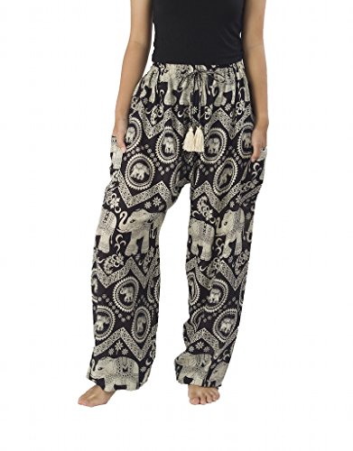 Product Cover Lannaclothesdesign Women's Elephant Hippie Boho Yoga Harem Pants