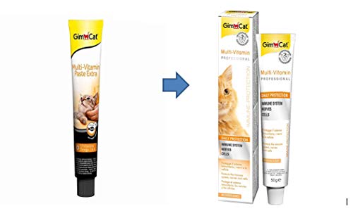 Product Cover Gimcat Multi-vitamin Paste + 12 Vitamins Enhances the Cat's Natural Defences and Well-being 50g .