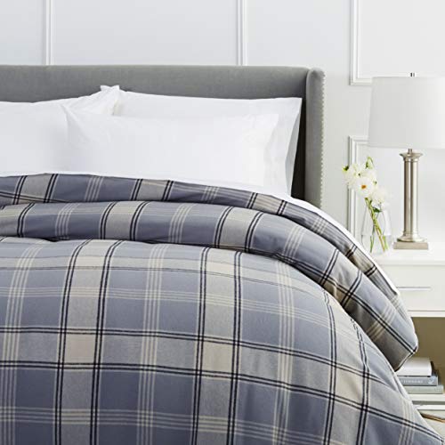 Product Cover Pinzon Plaid Flannel Duvet Cover - Full or Queen, Grey Plaid