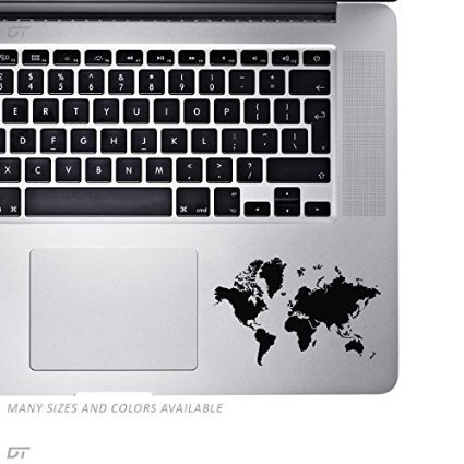 Product Cover World Map - Palm Rest Sticker Decal for MacBook Pro, PC, Laptop, Window, Car, or Wall