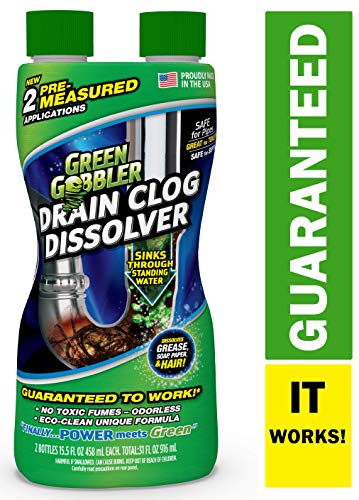 Product Cover DISSOLVE Liquid Hair & Grease Clog Remover | Drain Opener | Drain cleaner | Toilet Clog Remover, 31 oz