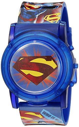 Product Cover DC Comics Superman Kids' SUP6000SR Digital Display Analog Quartz Blue Watch