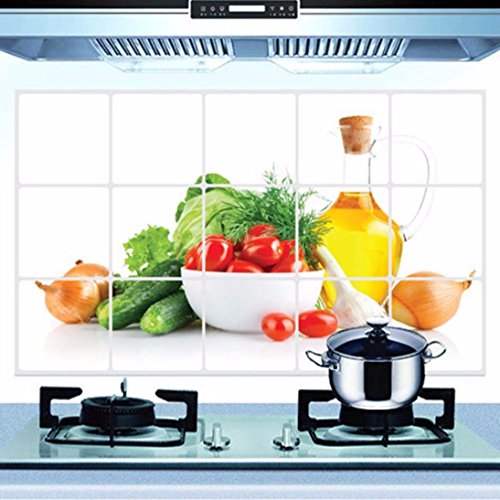 Product Cover Binmer(TM)Kitchen Oilproof Removable Wall Stickers Aluminum foil Room Art Mural Home Decor (A)