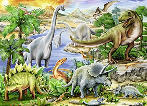 Product Cover Ravensburger Prehistoric Life 60 Piece Jigsaw Puzzle for Kids - Every Piece is Unique, Pieces Fit Together Perfectly