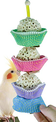 Product Cover Bonka Bird Toys 1931 3CAKE Bird Toy Parrot Cages Shred Cockatiel African Grey. Quality Product Hand Made in The USA.