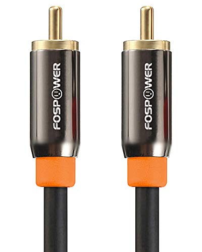 Product Cover FosPower (6 Feet) Digital Audio Coaxial Cable [24K Gold Plated Connectors] Premium S/PDIF RCA Male to RCA Male for Home Theater, HDTV, Subwoofer, Hi-Fi Systems