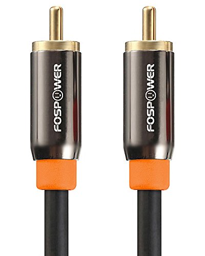 Product Cover FosPower (3 Feet) Digital Audio Coaxial Cable [24K Gold Plated Connectors] Premium S/PDIF RCA Male to RCA Male for Home Theater, HDTV, Subwoofer, Hi-Fi Systems